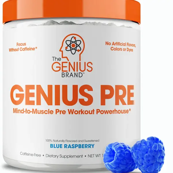 Genius Pre Workout Powder, Sour Cherry - All-Natural Nootropic Preworkout ...