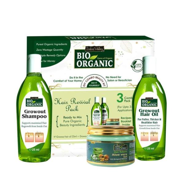 Indus Valley Bio Organic Hair Regrowth Gift Pack DIY Kit (Pack) by Myntra