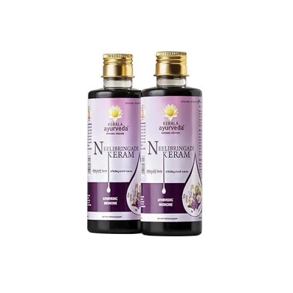 Kerala Ayurveda Neelibringadi Keram Hair Oil (200 ml) x Pack of 2