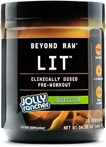 BEYOND RAW LIT | Clinically Dosed Pre-Workout Powder | Contains Caffeine, L ...