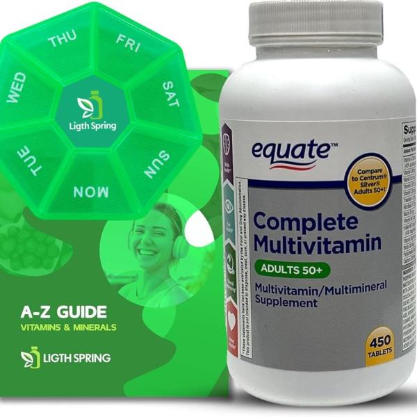 Complete Multivitamin Bundle with Equate 450 Tablet Bottle