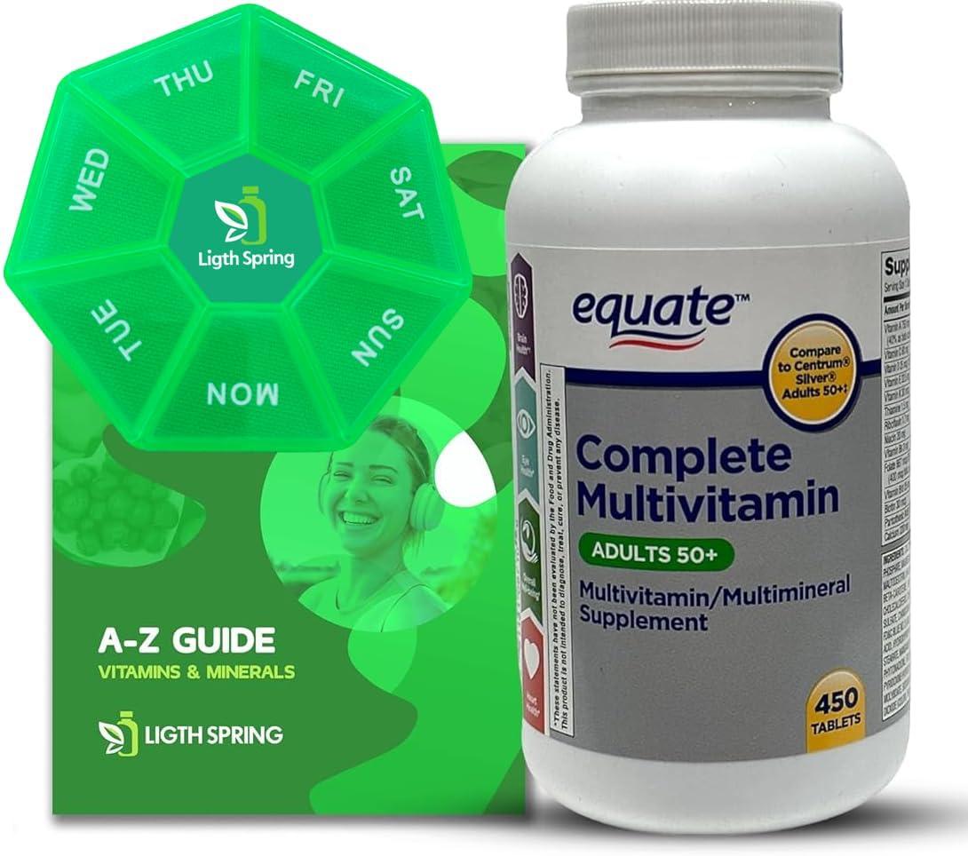 Complete Multivitamin Bundle with Equate 450 Tablet Bottle