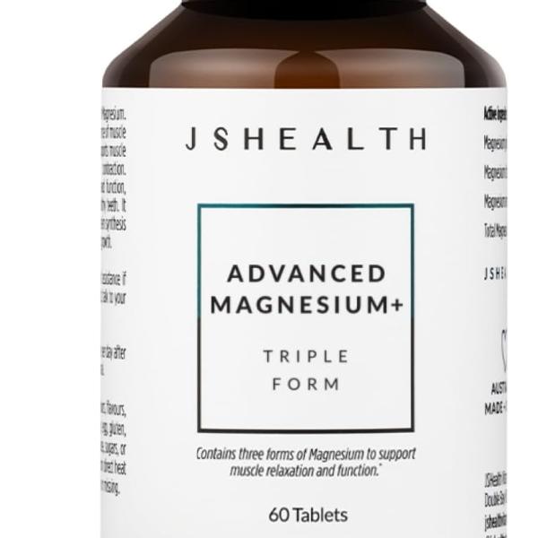 JSHealth Vitamins Advanced Magnesium Supplements with Magnesium Glycinate Citrate