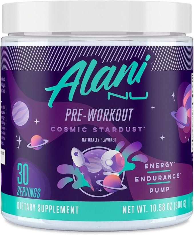 Alani Nu Pre-Workout Cosmic Stardust Dietary Supplement - 30 Servings, 10.58 OZ