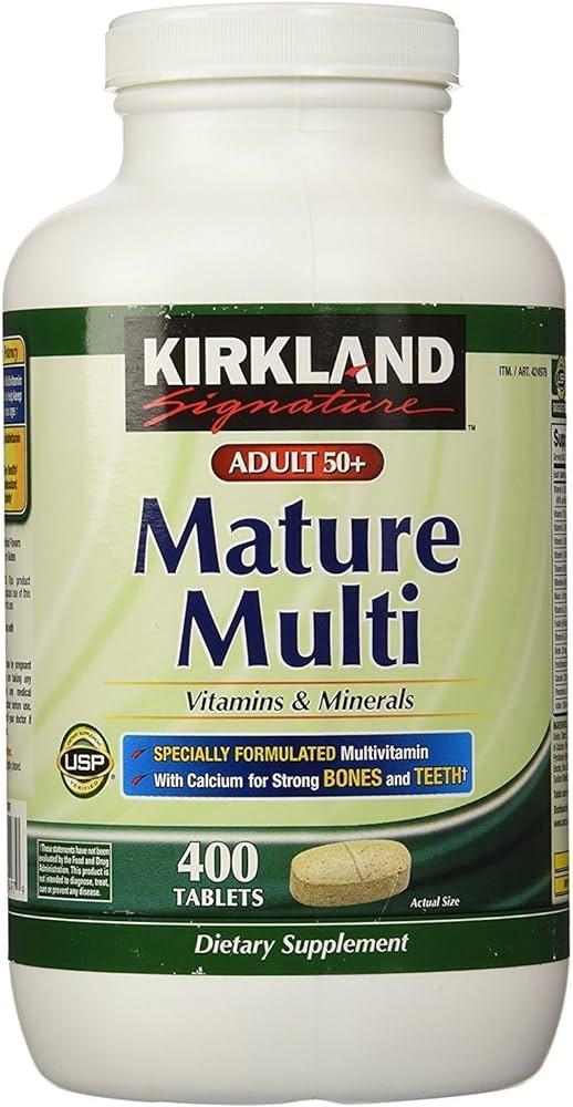 Kirkland Signature Adults 50 plus Mature Multi Vitamins Minerals 400Count Tablets
