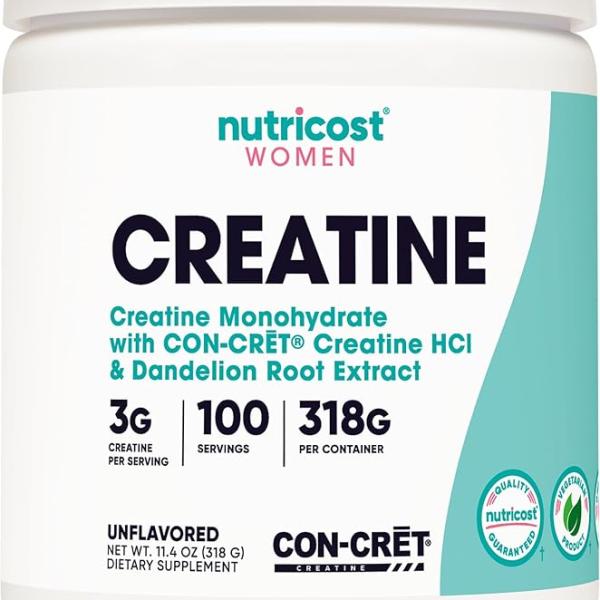 Nutricost, Creatine Monohydrate for Women Unflavored, 100 Servings