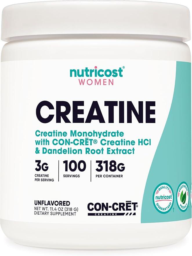 Nutricost, Creatine Monohydrate for Women Unflavored, 100 Servings