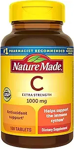 Nature Made Extra Strength Vitamin C 1000 mg Dietary Supplement for Immune ...