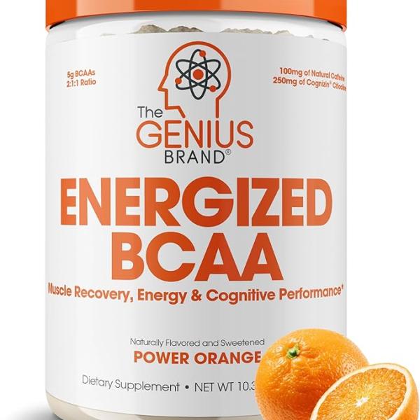 Genius BCAA Energy Powder Orange - Nootropic Amino Acids Muscle Recovery ..