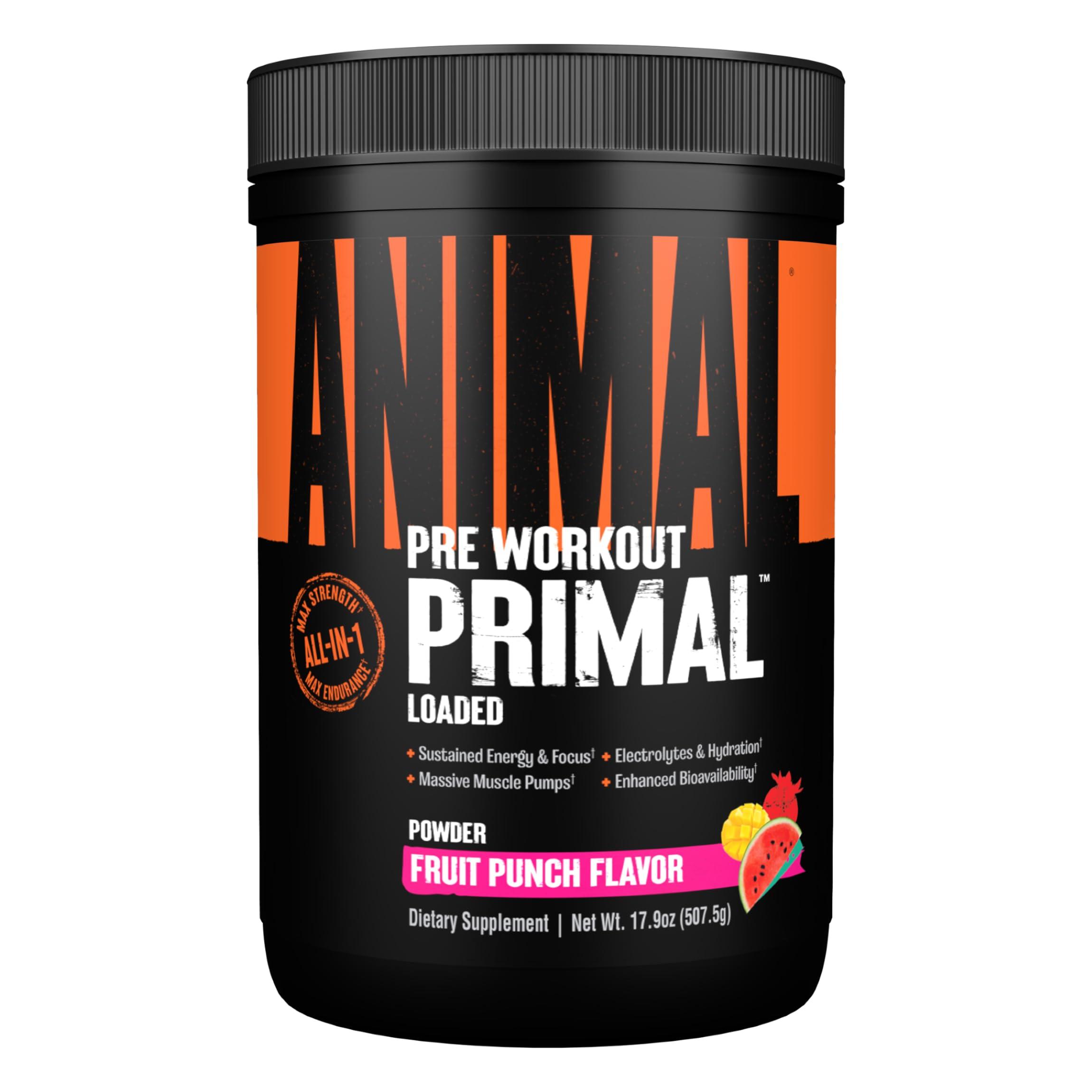 Animal Primal Muscle Hydration + Preworkout Powder – Contains Beta Alanine