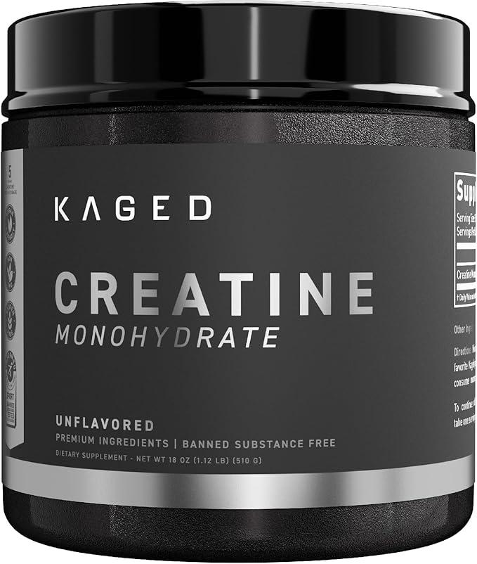 Kaged Creatine Monohydrate Micronized Powder | 100 Servings | Unflavor