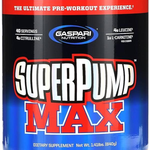Gaspari Nutrition Super Pump Max, Fruit Punch, 1.41-Pounds