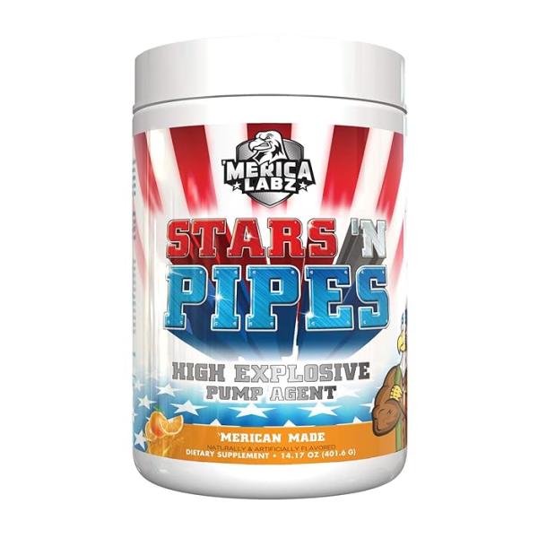 Merica Labz : Pre-Workout Stars 'N Pipes, Not Your Granny's Apple (406 Grams)Product Dimensions : 4 x 4 x 6.5 inches (10.2 x 10.2 x 16.5 cm), product weight : 0.88 Pounds (0.4 kg)
