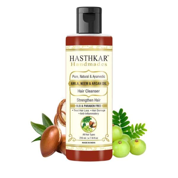 Hasthkar Amla, Neem & Argan Oil Shampoo 210ml - Strengthening, Dandruff Control ...