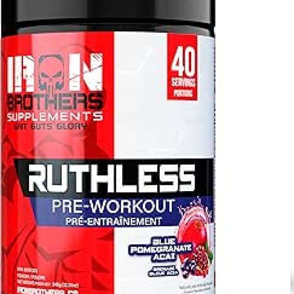 Iron Brothers Ruthless Preworkout Powder Supplement for Men & Women - Creatine ...