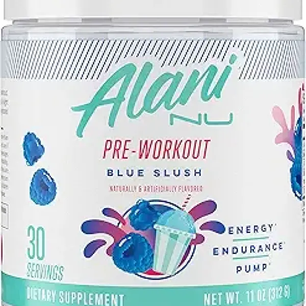 Alani Nu Pre Workout Powder Blue Slush | Amino Energy Boost | Endurance ...