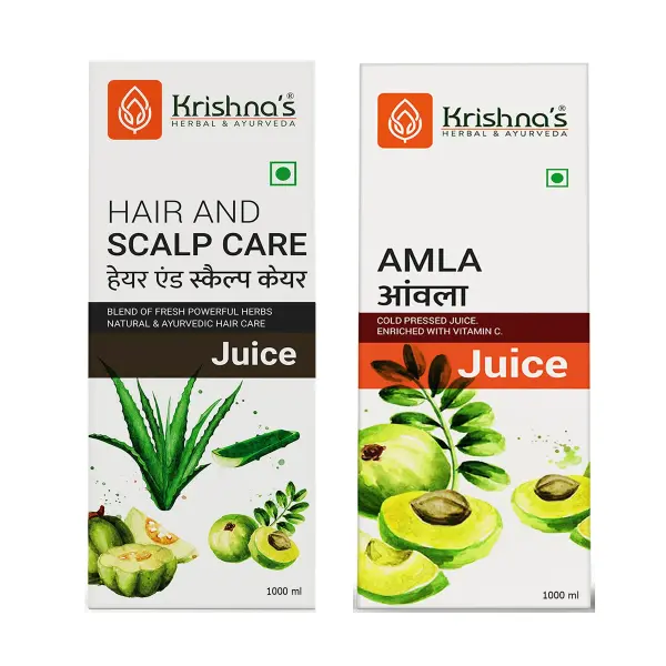 Hair & Scalp Care Juice 1000 ml | Amla Juice 1000 ml Krishna's Herbal & Ayurveda