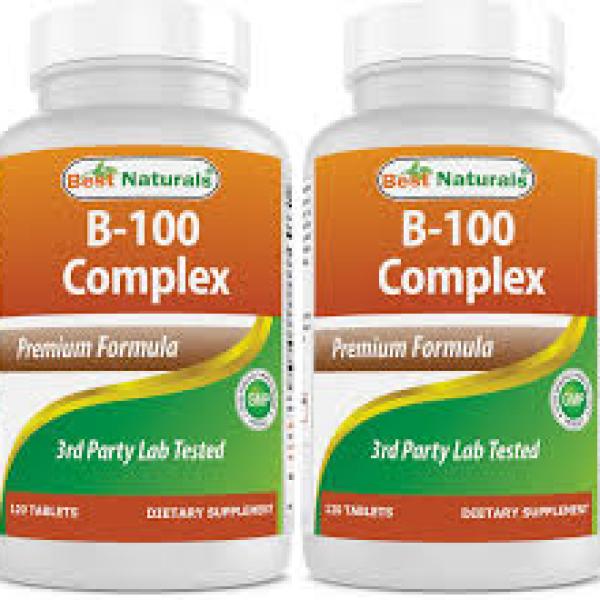 Best Naturals B 100 Complex 120 Tablets (B Complex Vitamins) (120 Count (Pack of 2))