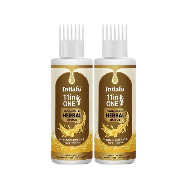 11 in 1 Herbal Hair Oil for Controlling Dandruff | Shop from Indalo Pack of 1